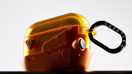 Orange Casetify x Hideo Kojima BB Pod AirPods case