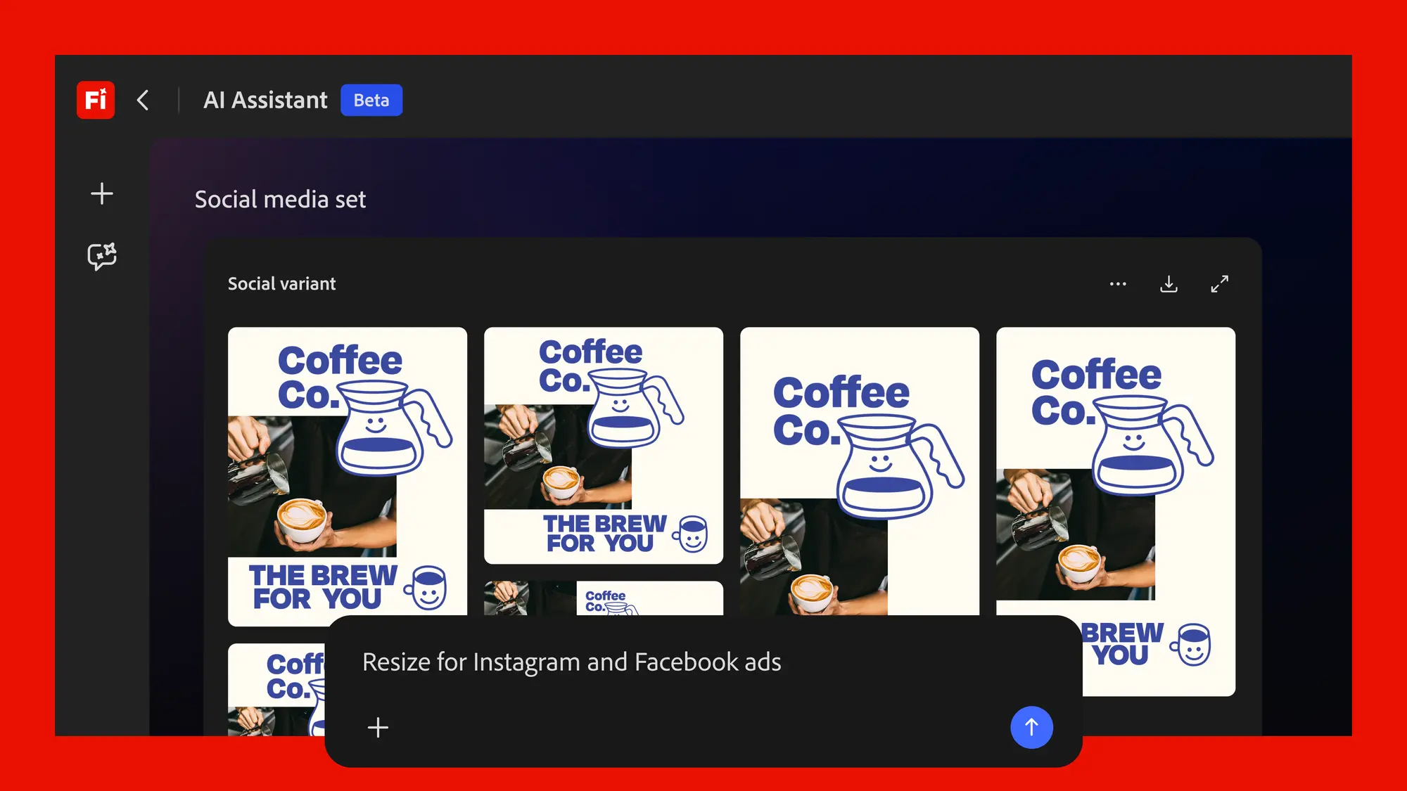 A screenshot of the Adobe Firefly AI Assistant