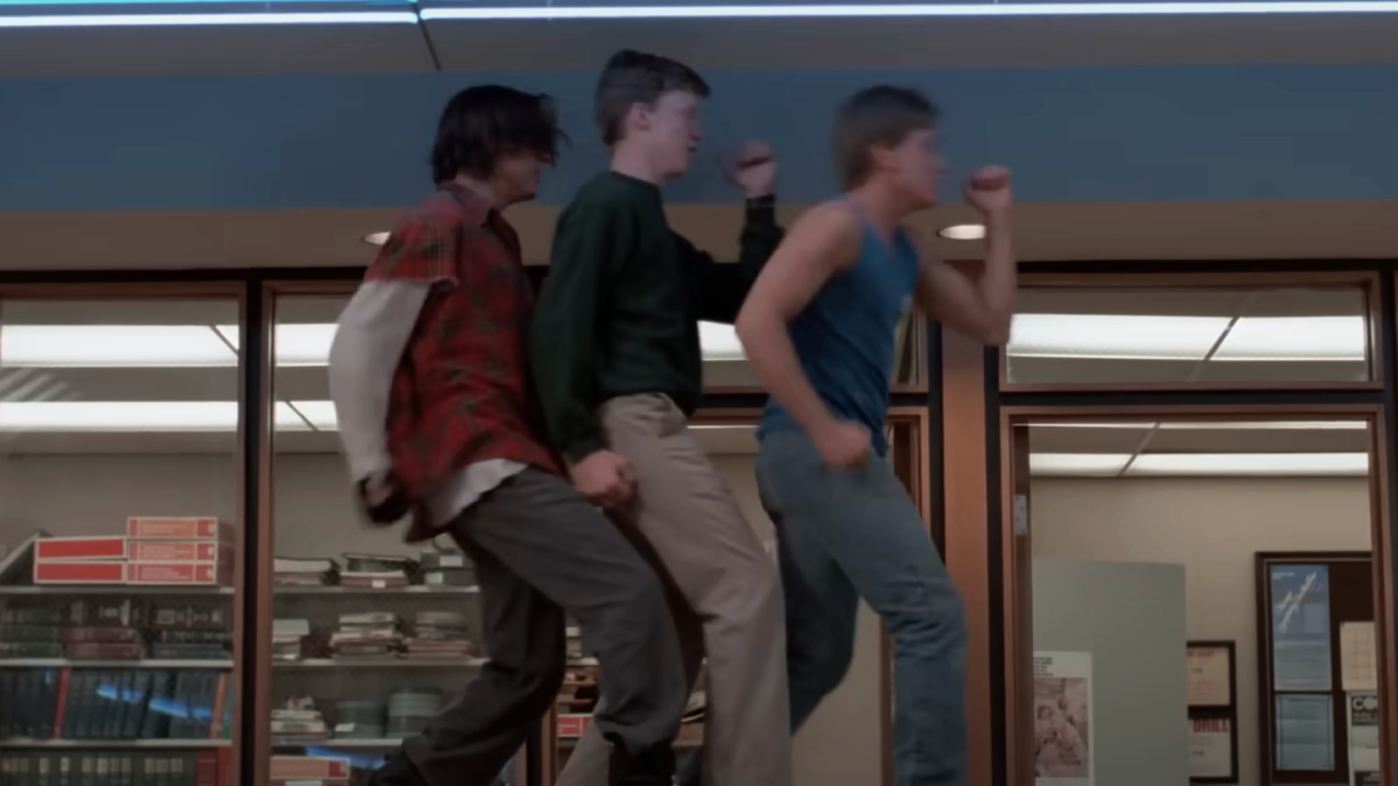 The guys from The Breakfast Club dancing