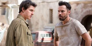 Tom Cruise and Jake Johnson in The Mummy