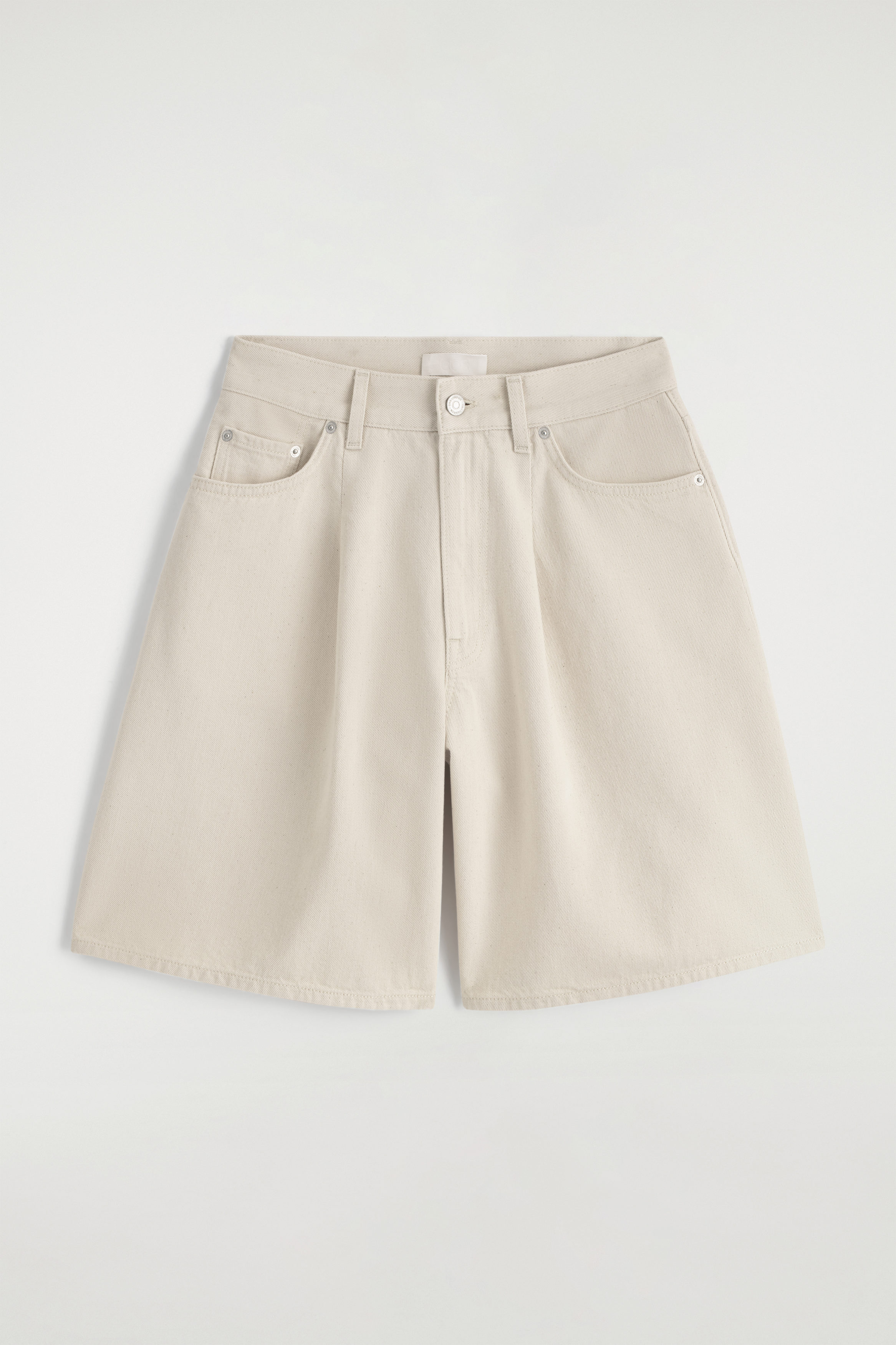 Wide-Leg Denim Shorts
