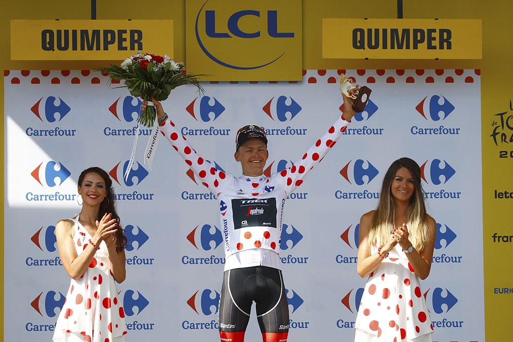 Toms Skujins (Lat) Trek-Segafredo leads the mountain classification after stage 5