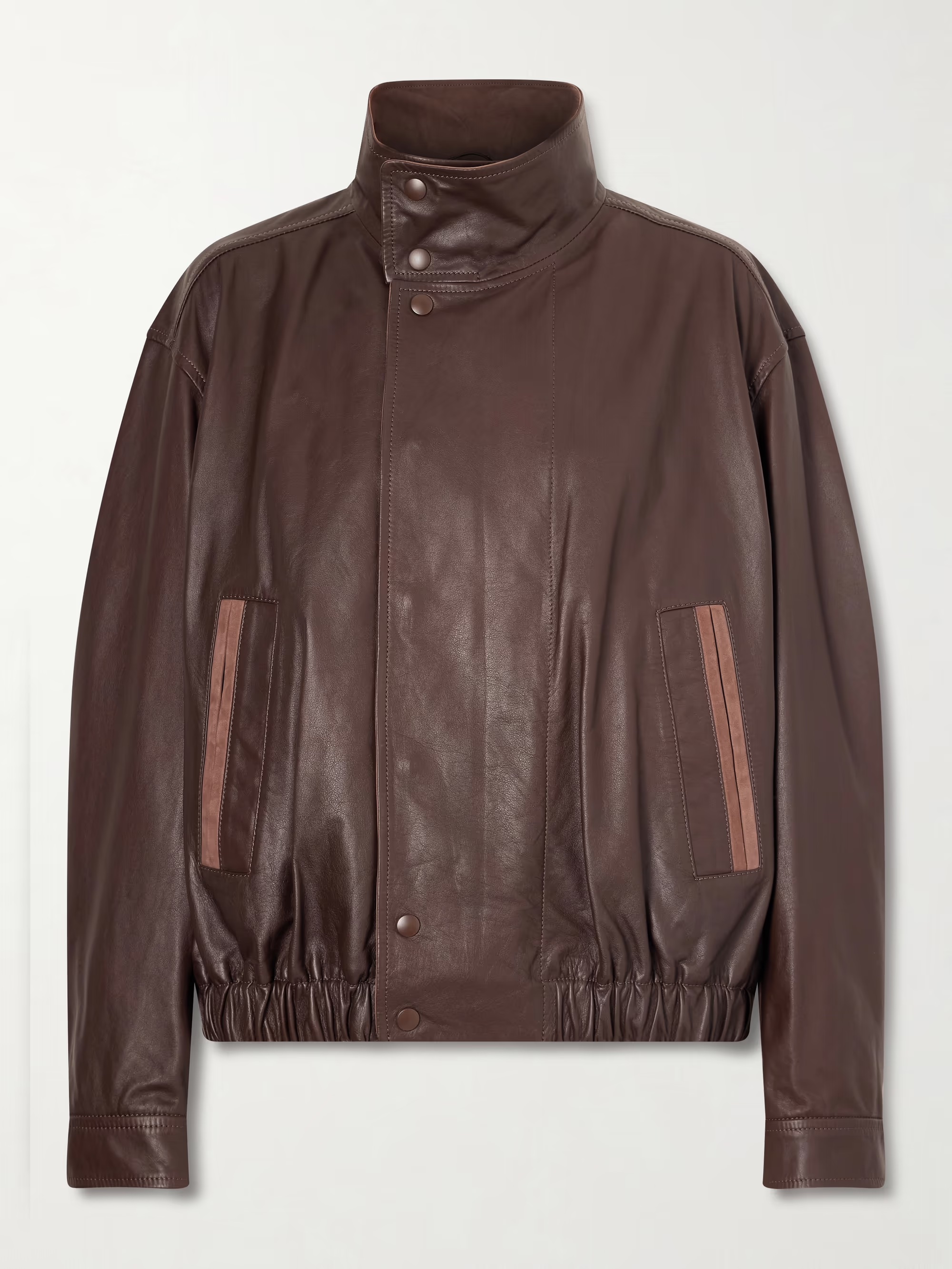 LEMAIRE, Suede-Trimmed Leather Jacket