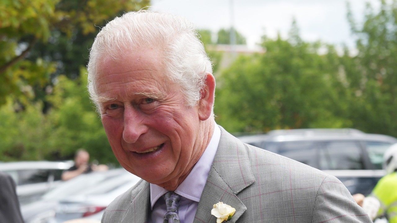 Prince Charles, Prince of Wales arrives for a visit to Iceland Foods Ltd on July 5, 2021