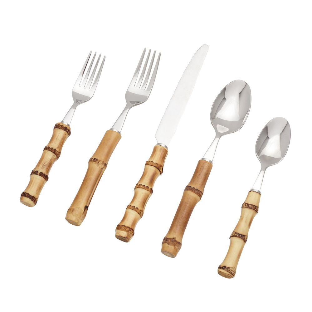 Natural Bamboo Flatware Sets