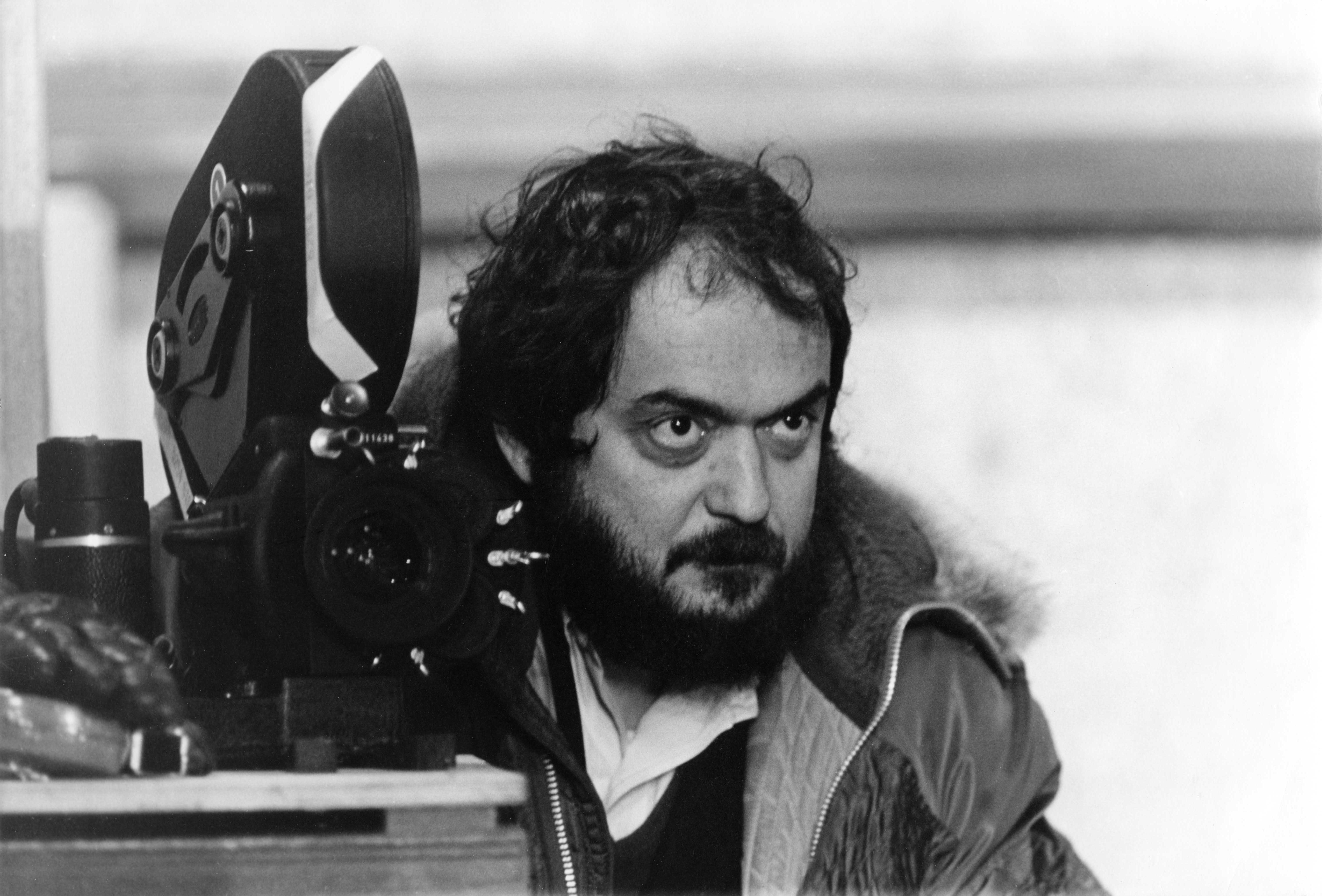 Stanley Kubrick on the set of A Clockwork Orange.