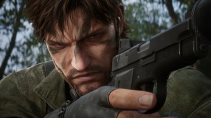 A close of of Snake in the jungle during one of the best Metal Gear games, Metal Gear Solid 3: Snake Eater. 