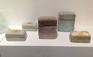 Several glazed ceramic boxes