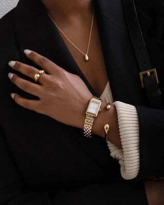 Classic jewellery: @femmeblk wears a chain watch