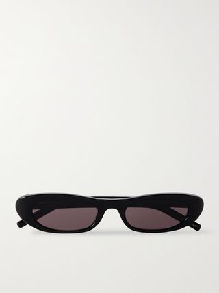 Shade Oval-Frame Acetate Sunglasses