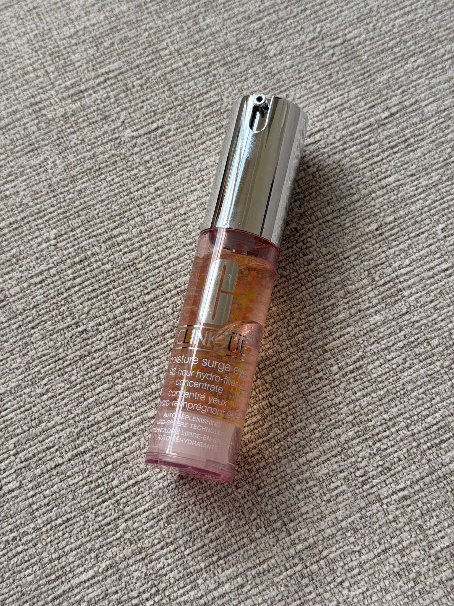 A bottle of Clinique's eye serum