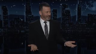 Jimmy Kimmel delivering his monologue on Jimmy Kimmel Live!