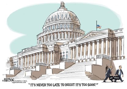 Political cartoon U.S. Congress gun control