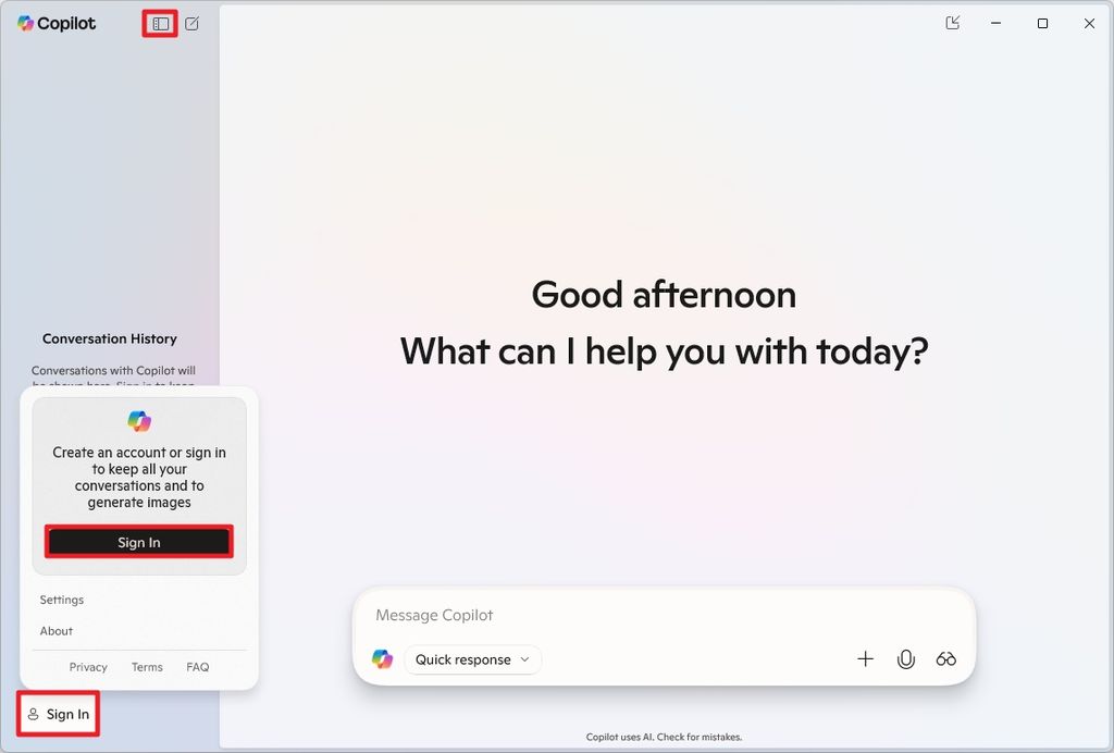 Copilot app login