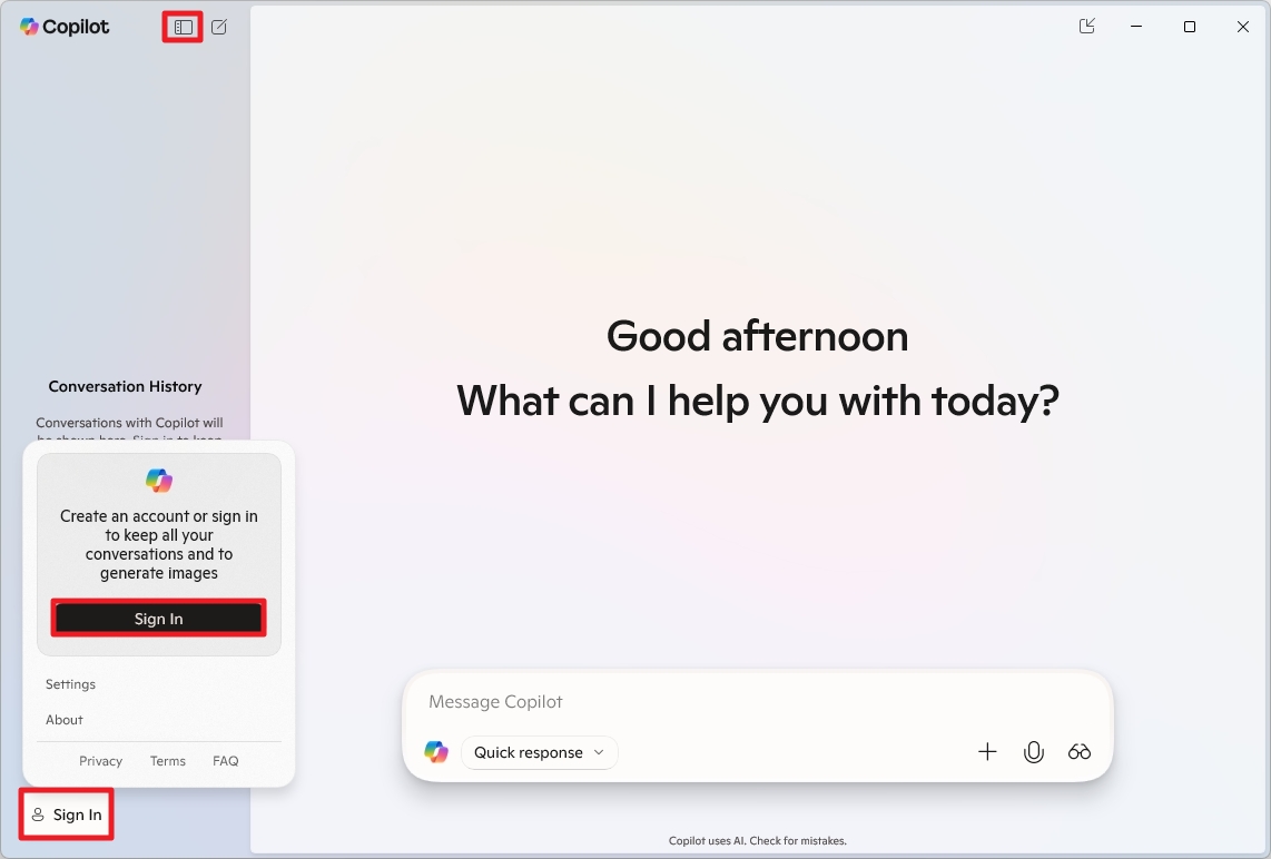 Copilot app login
