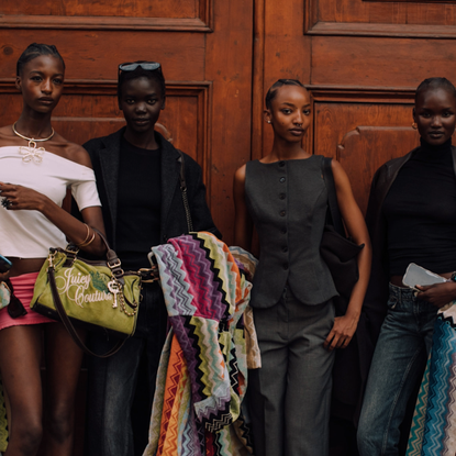 women wearing basics in Milan 