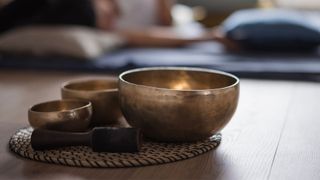 A selection of instruments used in a sound bath