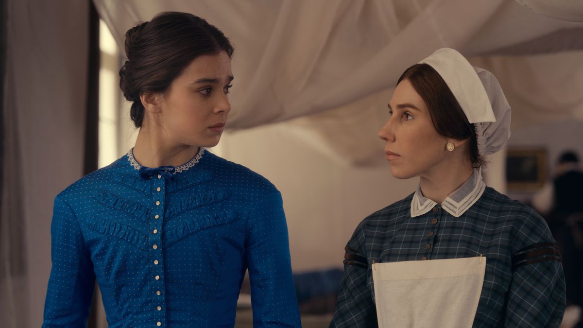 Hailee Steinfeld and Zosia Mamet in Dickinson 