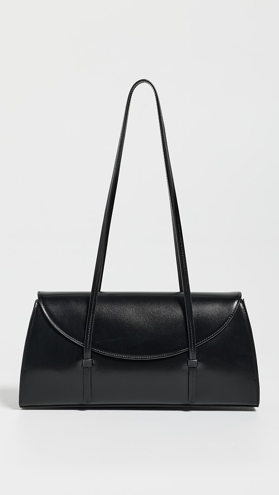 Elena Shoulder Bag - Black Leather