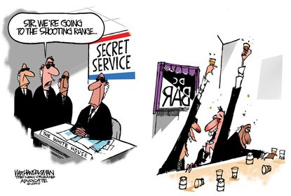 Political cartoon U.S. secret service