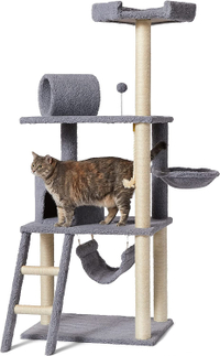 Amazon Basics Cat Condo Tree Tower With Hammock And Tunnel RRP: £82.50 | Now: £70.13 | Save: £12.37 (15%)