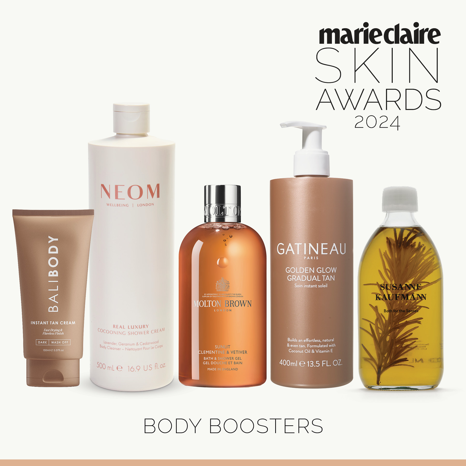 Skin doesn't stop at the neck, treat the rest with care with these 19 body boosting Marie Claire UK Skin Award winners