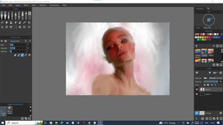 Rebelle 6 review; a digital painting of a woman