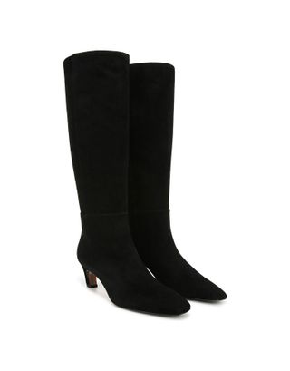 Molly Knee High Boots in Black Suede