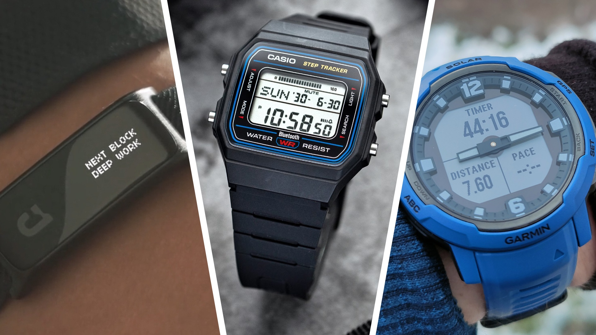 The Jaye Band, Casio F-B100W and Garmin Instinct Crossover