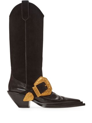 Dan Buckle-Embellished Cowboy Boots
