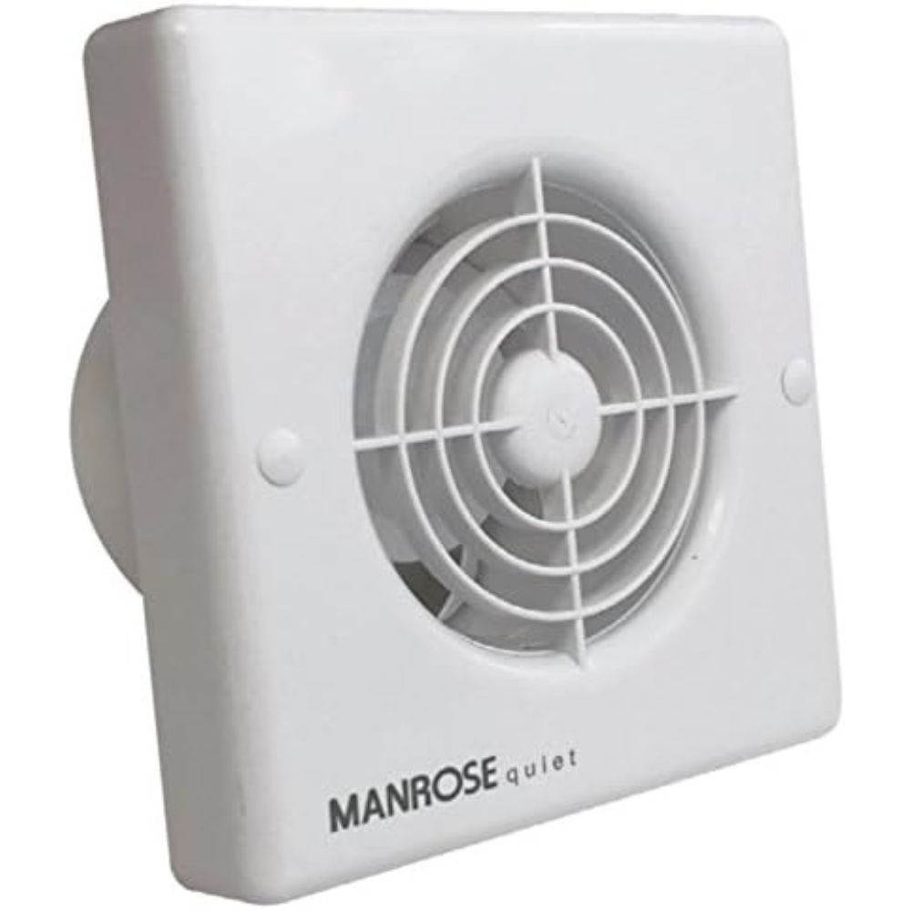 Manrose QF100T Quiet Extractor Fan with Timer for 4&quot;/100mm Duct small cut out