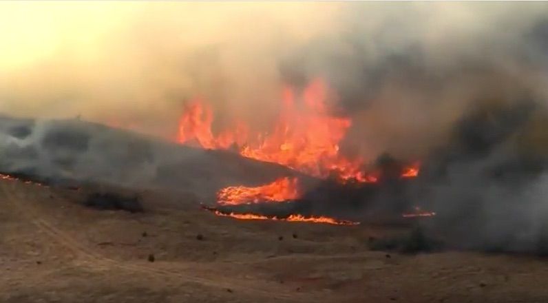 A fire in Logan County, Oklahoma.