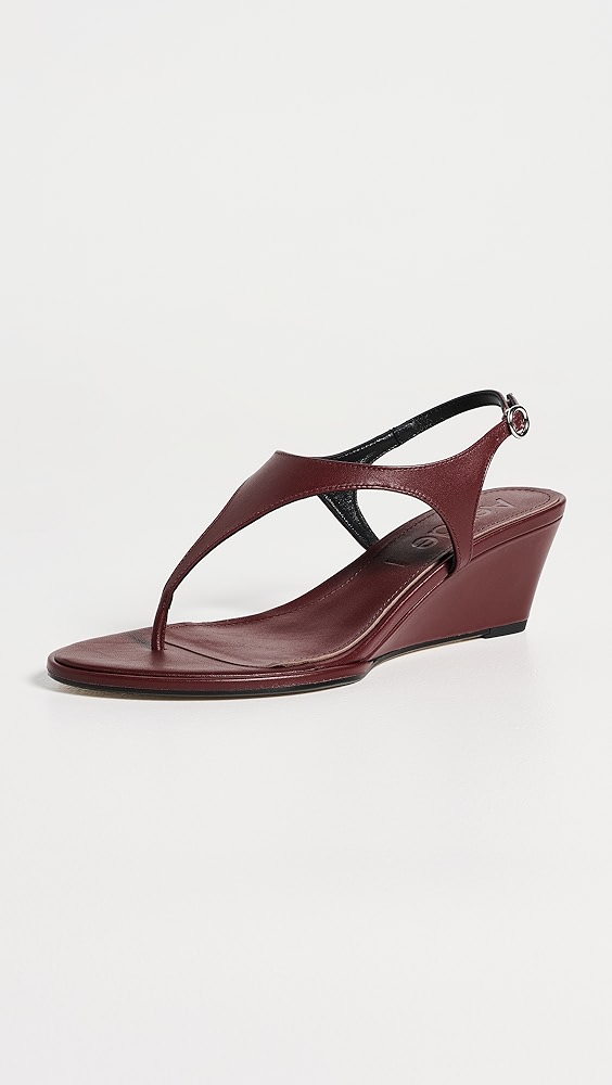 Aeyde Roose Nappa Leather Wedge Sandals