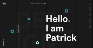 Patrick David makes use of big, bold and beautiful type on his portfolio site