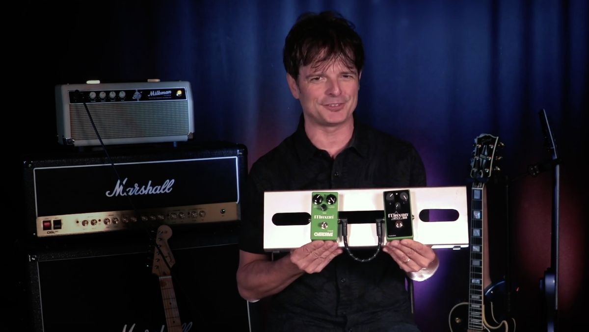 Watch Guitar World’s Paul Riario hit the gas on Maxon’s OD808 and new Apex808 overdrive pedals