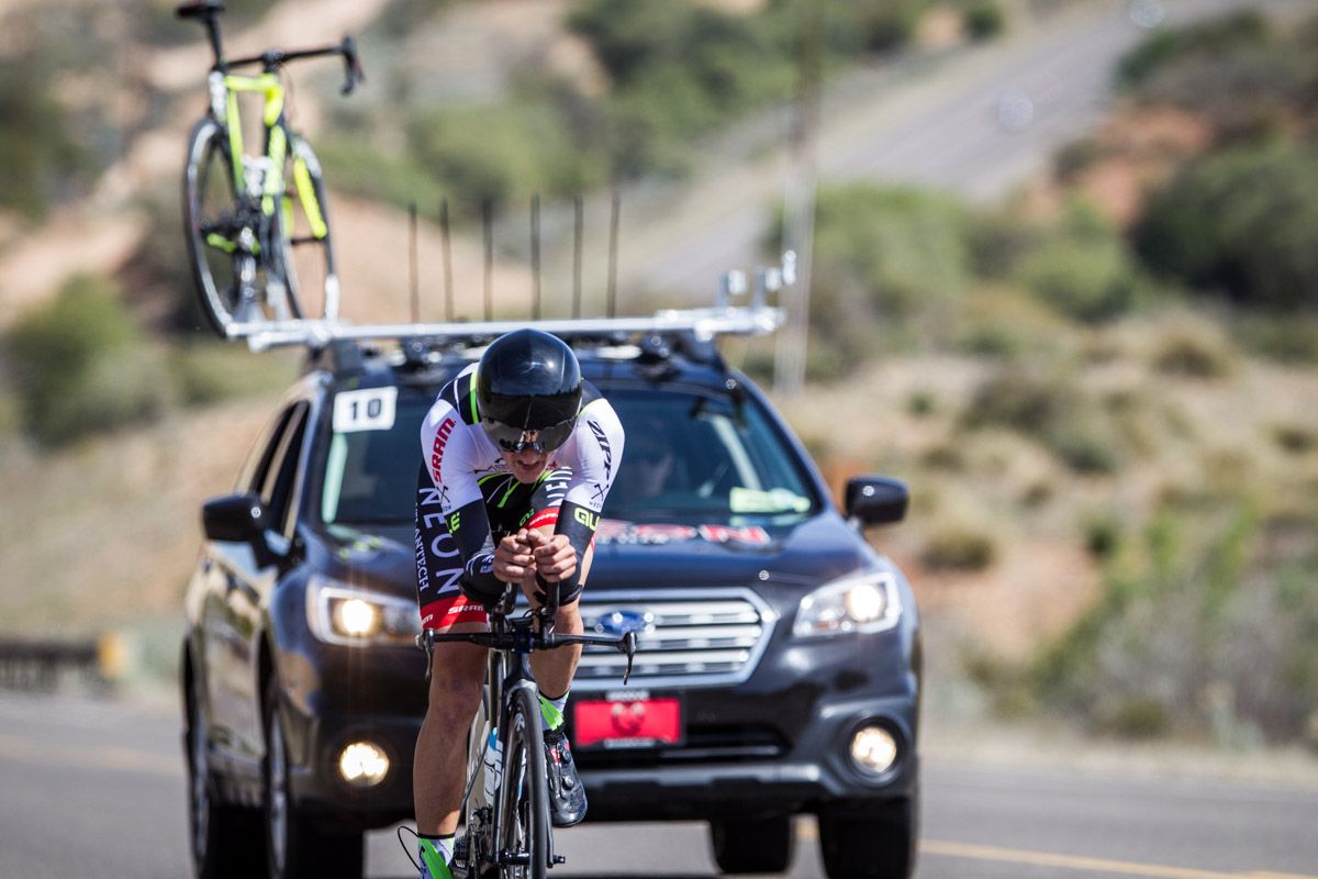 James Oram (Axeon) putting in a strong ride for eighth place.