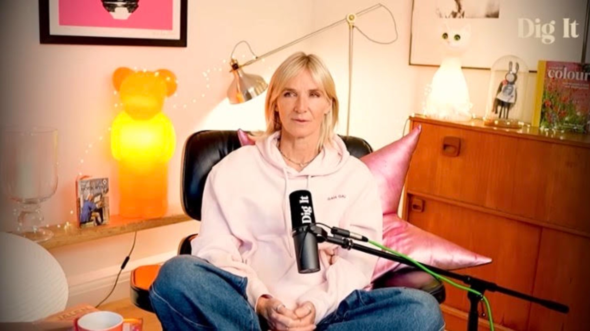 Jo Whiley hosting the Dig It podcast