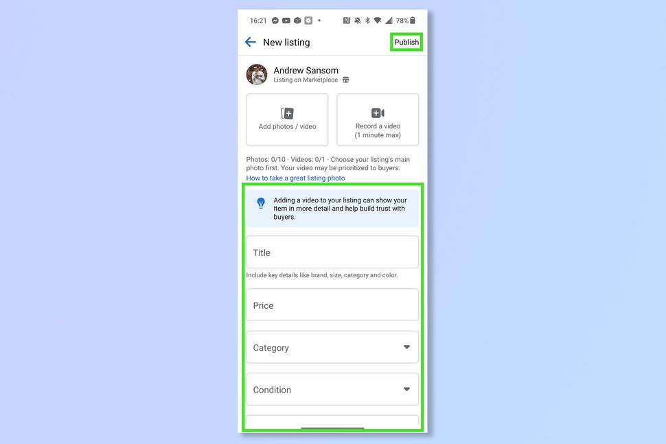 How to sell on Facebook Marketplace Tom's Guide