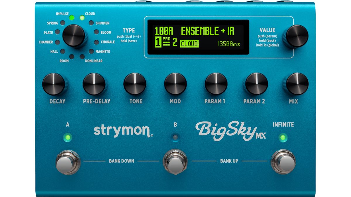 A Strymon BigSky MX reverb pedal