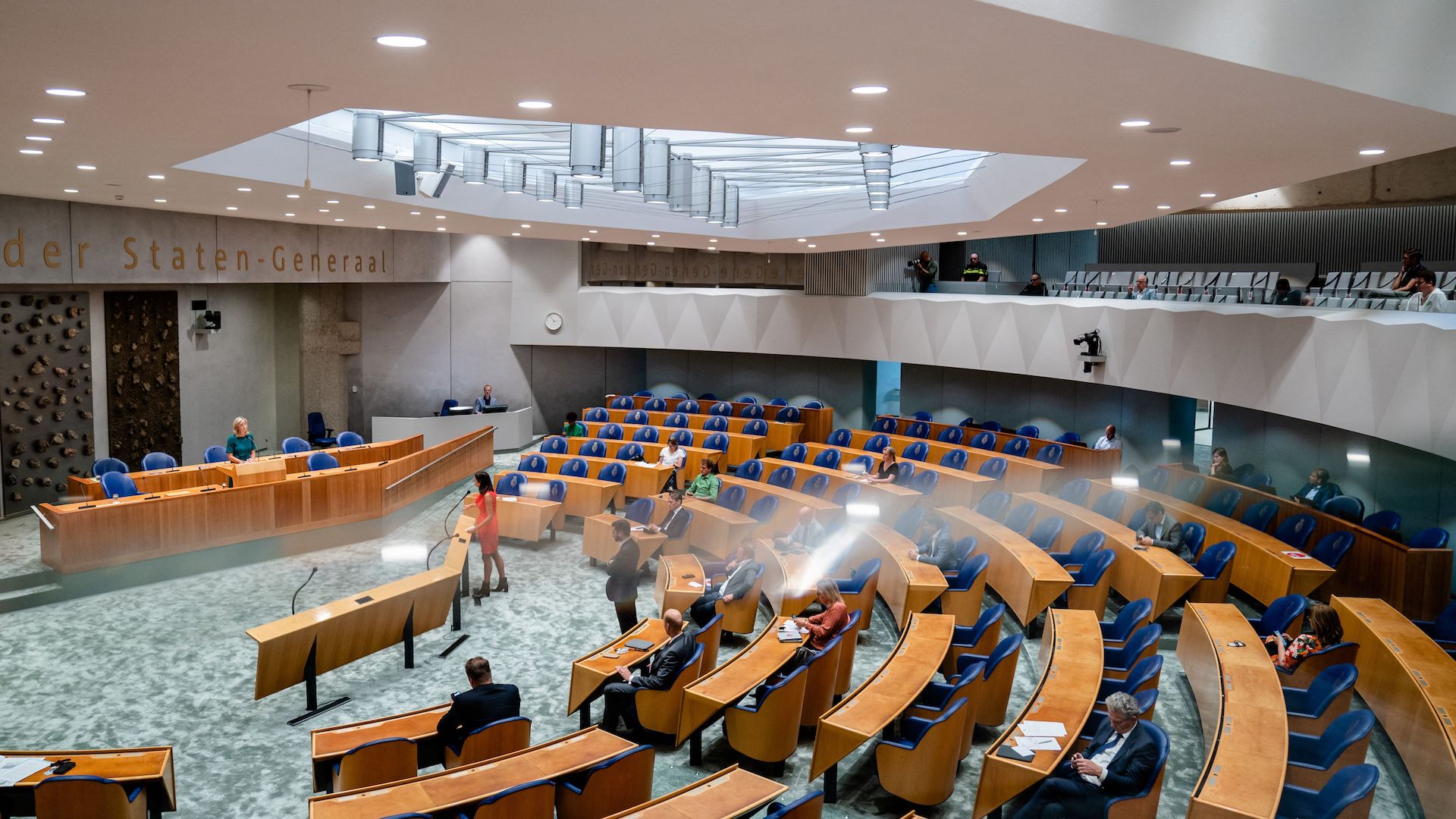 A view of the Dutch parliament plenary room