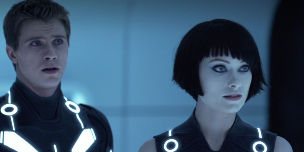 Garret Hedlund and Olivia Wilde in Tron: Legacy