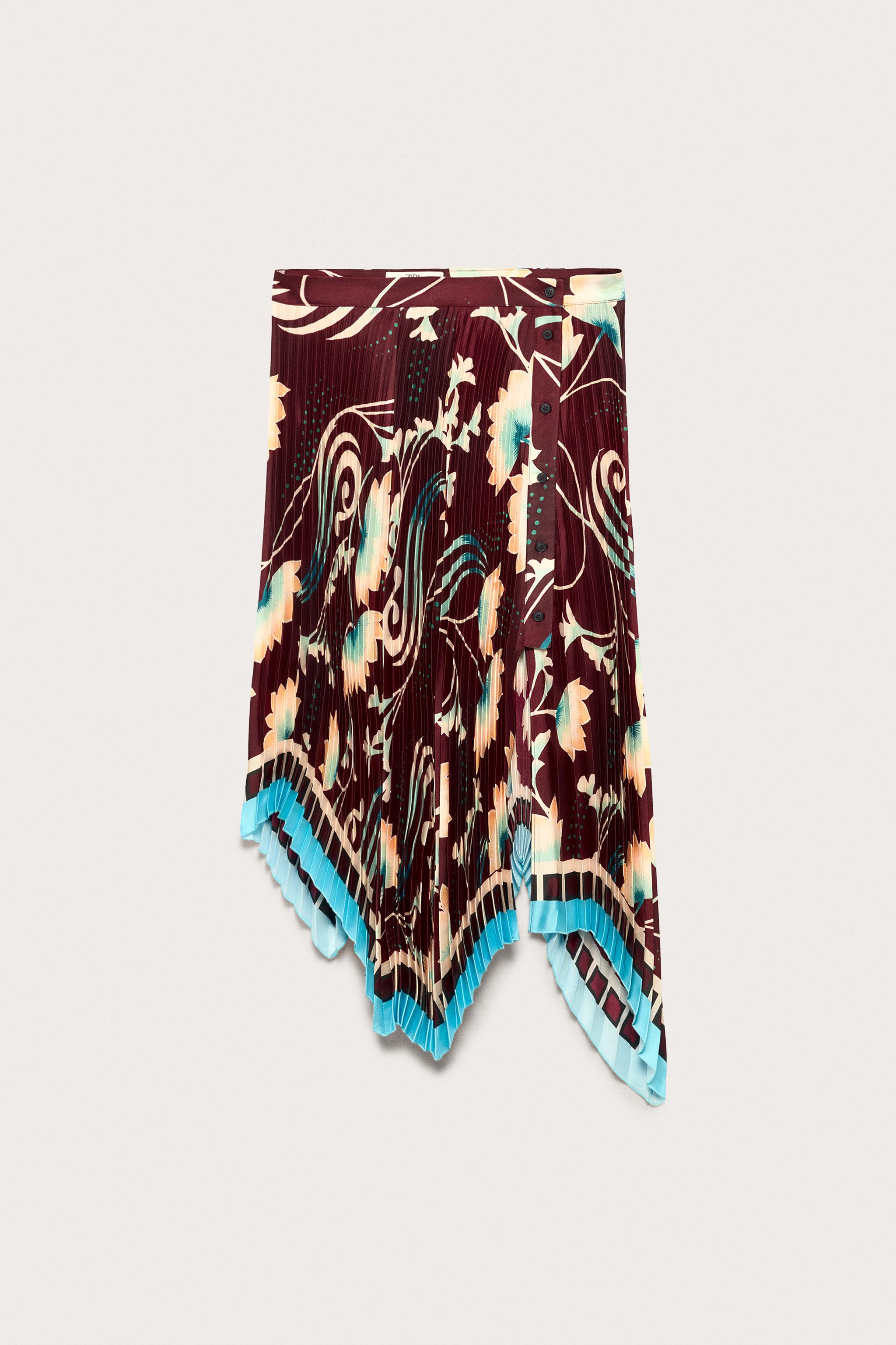 Limited Edition Printed Pleated Midi Skirt - Printed - Xs
