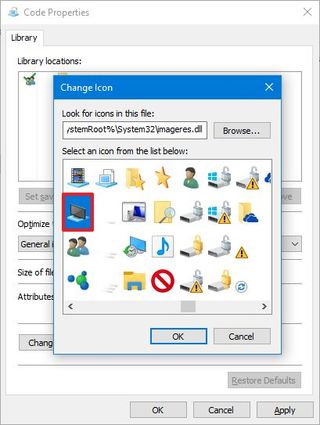 Select new library icon