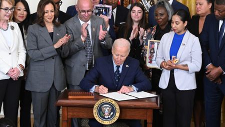 President Joe Biden signs a proclamation in September 2024