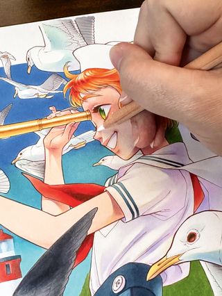 manga artwork of a female sailor