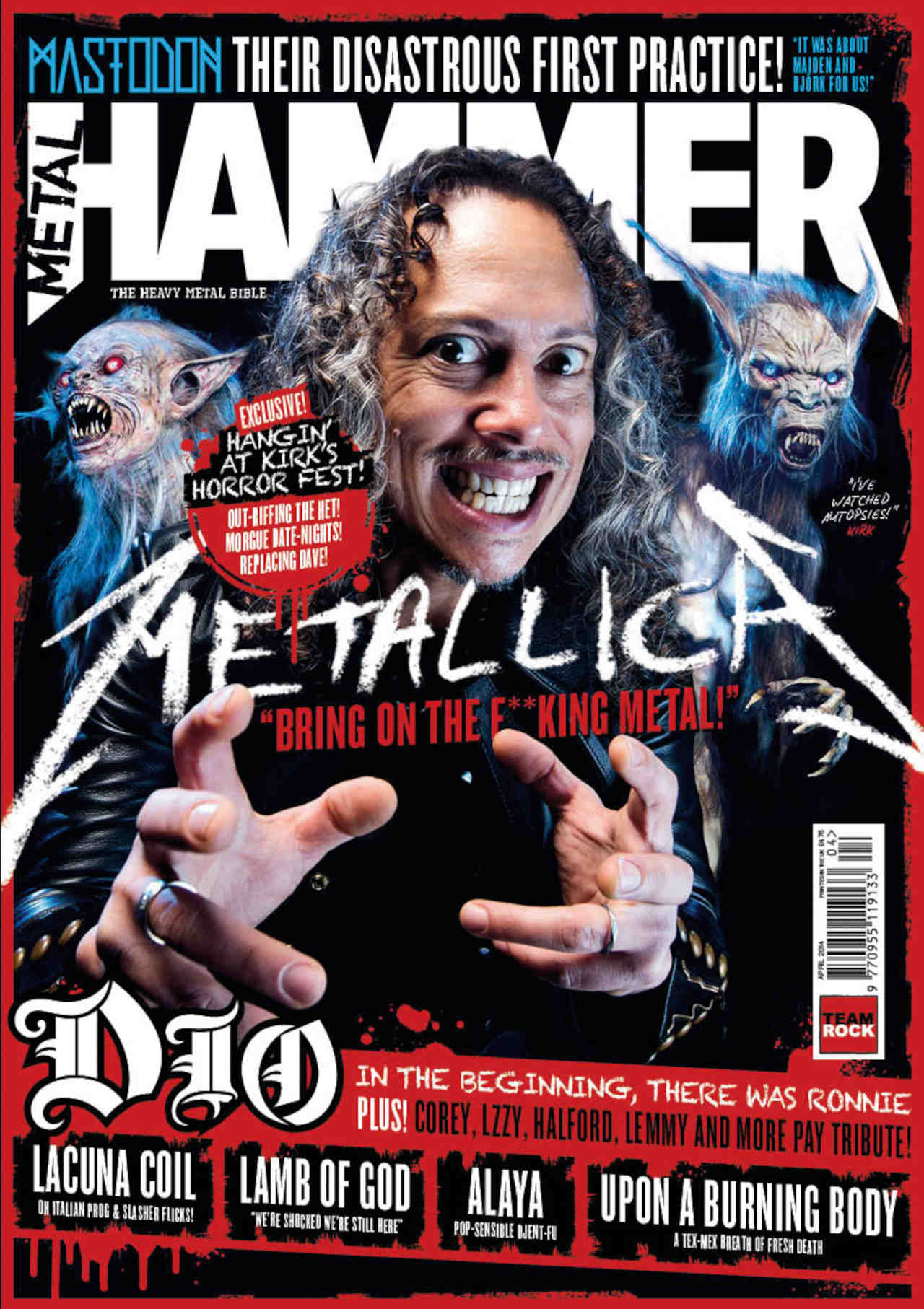 The cover of Metal Hammer magazine issue 255 featuring Metallica’s Kirk Hammett