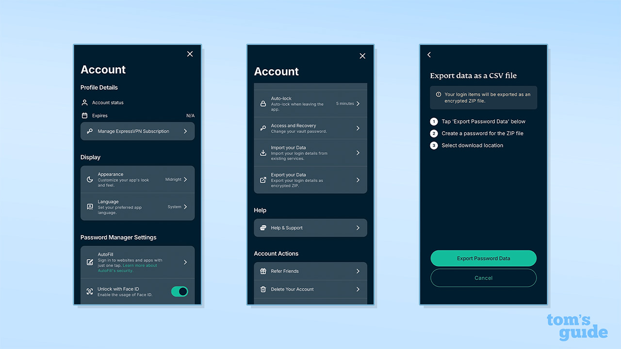 اسکرین شات تنظیمات موبایل ExpressKeys