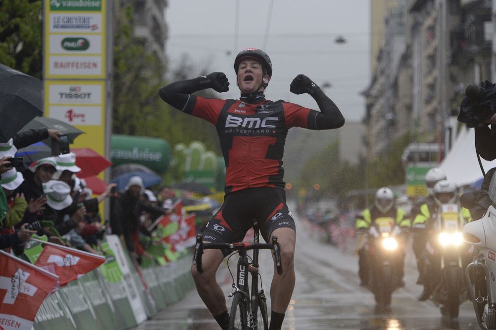Stefan K&uuml;ng (BMC Racing) takes stage 4 of Romandie.