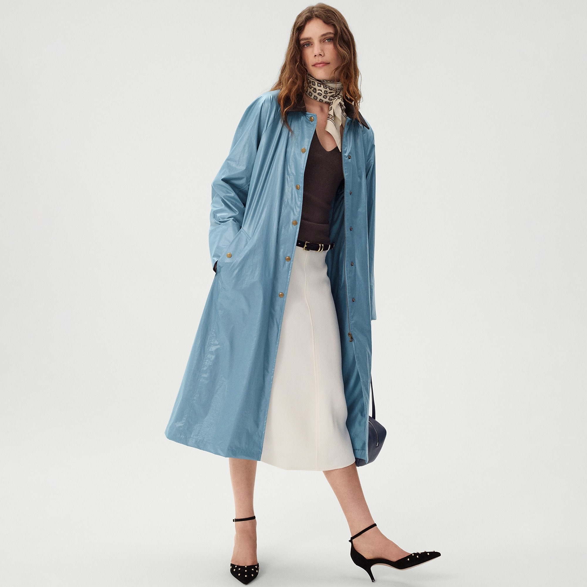 jcrew, Shiny Long Barn Jacket™