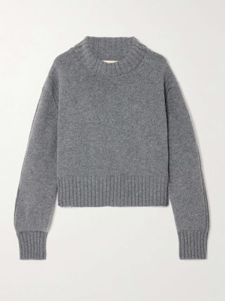 Fintra Crop Wool Turtleneck Sweater